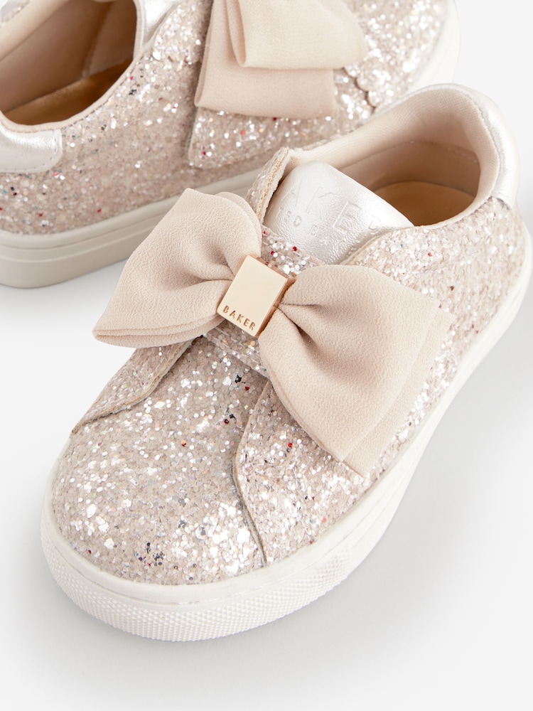 Baker by Ted Baker Girls Organza Bow Trainers - Image 3 of 5