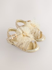 Gold - Baker by Ted Baker Mädchen Sandalen mit Schleife für besondere Anlässe - Image 1 of 6