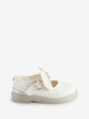 Baker by Ted Baker Chaussures Mary Jane argentées pour filles avec nœud - Image 2 de 6