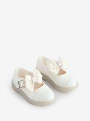 Baker by Ted Baker Chaussures Mary Jane argentées pour filles avec nœud - Image 3 de 6