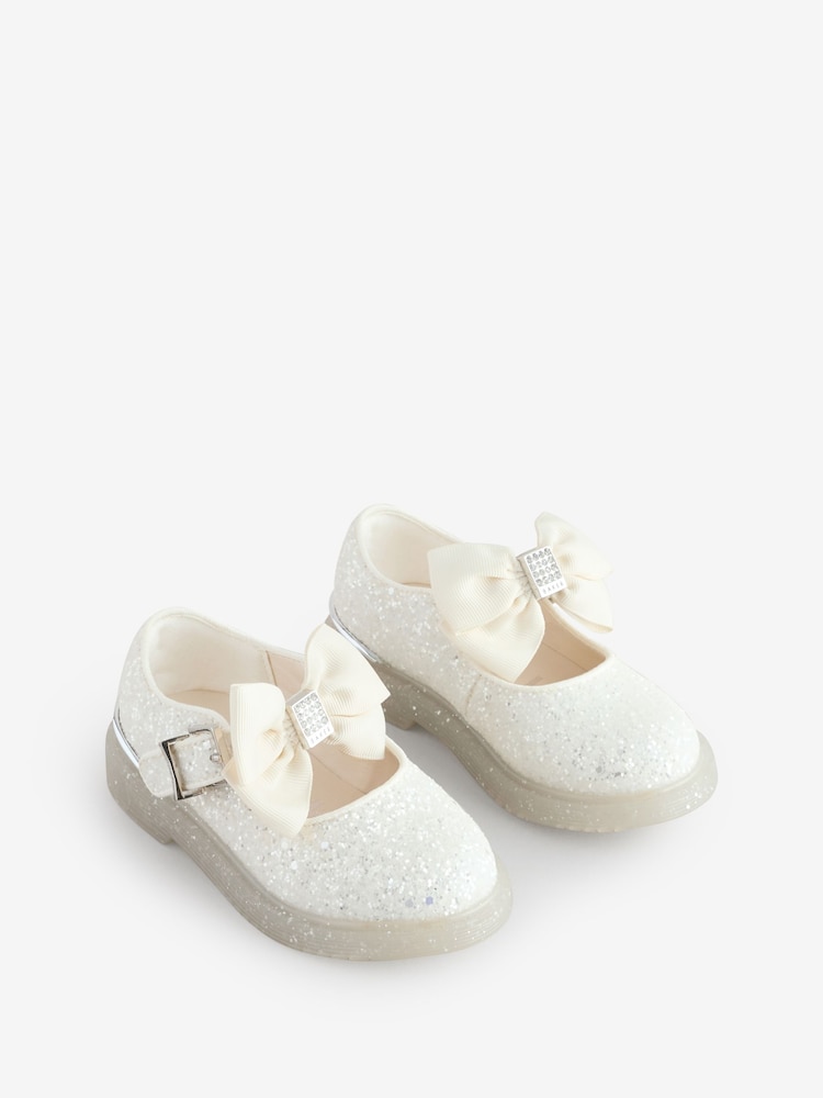 Baker by Ted Baker Chaussures Mary Jane argentées pour filles avec nœud - Image 3 of 6