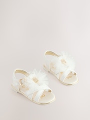 Цвета слоновой кости - Baker by Ted Baker Girls Occasion Bow Sandals - Image 1 of 6