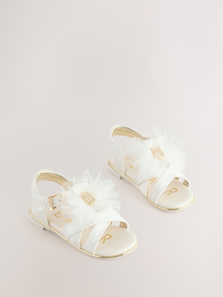 Цвета слоновой кости - Baker by Ted Baker Girls Occasion Bow Sandals - Image 1 of 6