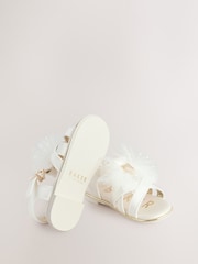 Цвета слоновой кости - Baker by Ted Baker Girls Occasion Bow Sandals - Image 4 of 6