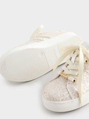 Цвета слоновой кости - Baker by Ted Baker Girls Low Top Trainers with Gum Sole - Image 3 of 6