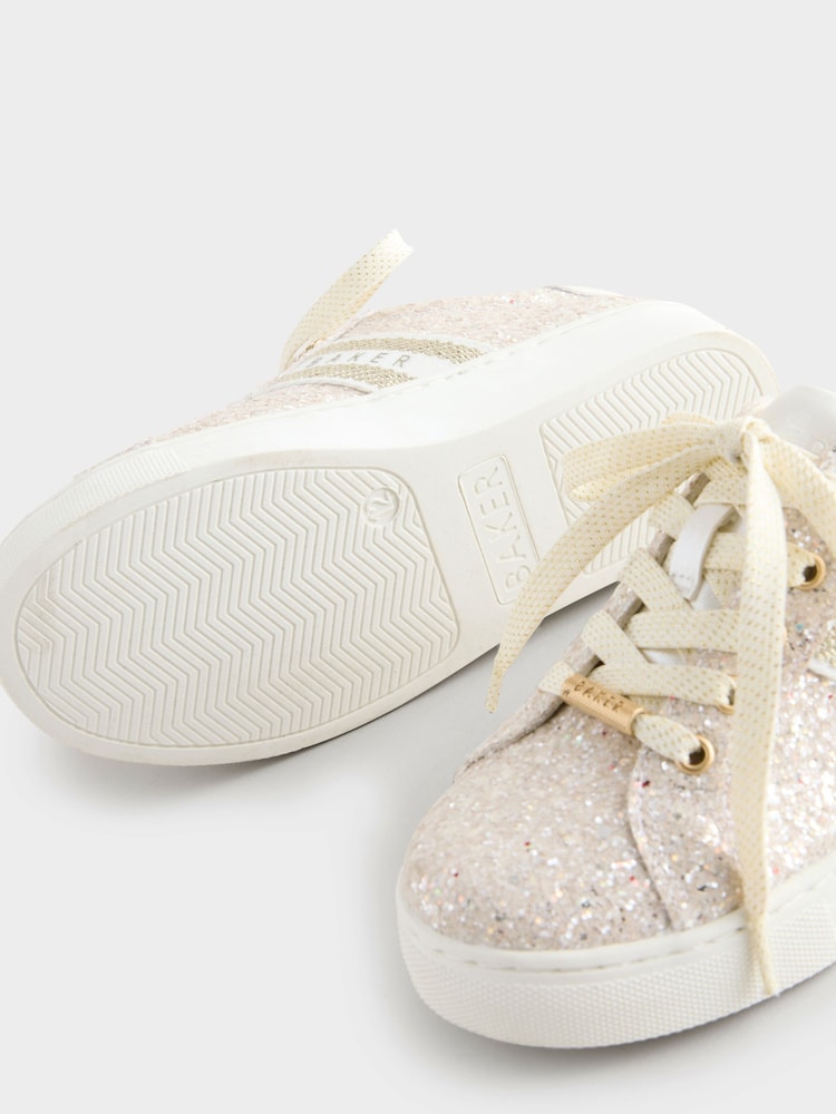 Baker by Ted Baker Girls Low Top Trainers with Gum Sole - Image 3 of 6