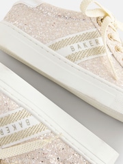 Цвета слоновой кости - Baker by Ted Baker Girls Low Top Trainers with Gum Sole - Image 4 of 6
