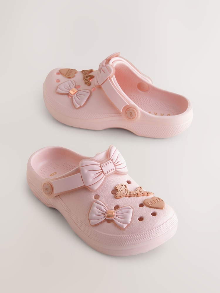 Rosa - Zuecos con correa en el tobillo y lazo de niña de Baker by Ted Baker - Imagen 1 de 6