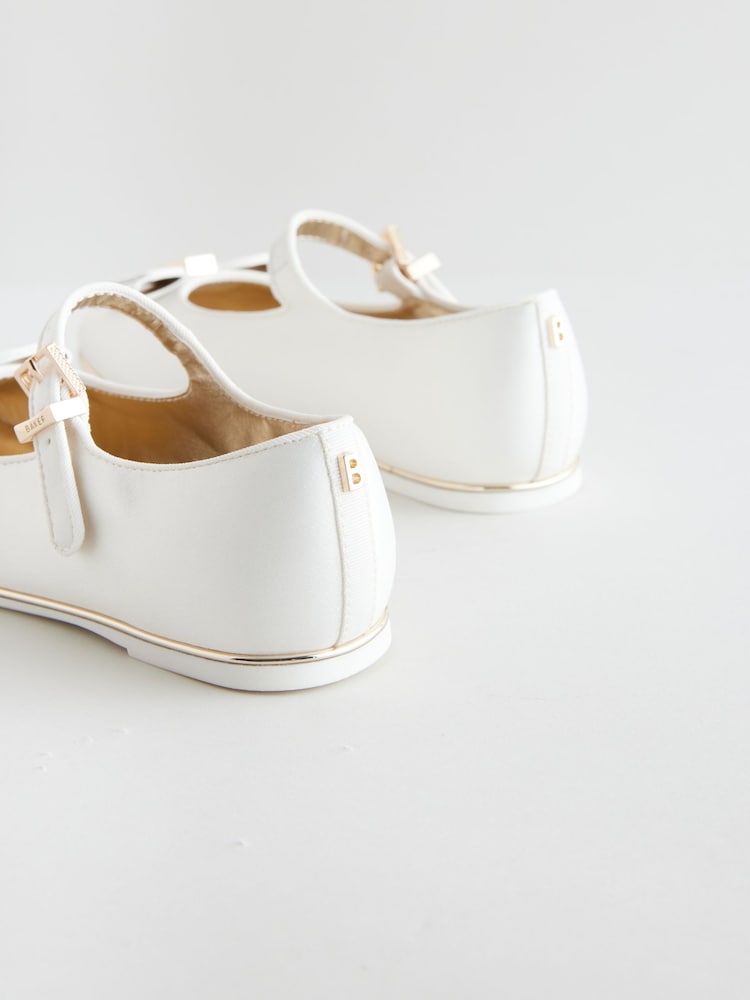 ivoire - Baker by Ted Baker Girls Occasion Bow Mary Jane Shoes - Image 4 of 5