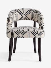 Clarke and Clarke Set of 2 Murakami Black Remi Arm Dining Chairs - Image 4 of 7