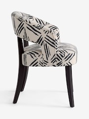 Clarke and Clarke Set of 2 Murakami Black Remi Arm Dining Chairs - Image 6 of 7