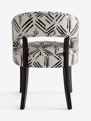 Clarke and Clarke Set of 2 Murakami Black Remi Arm Dining Chairs - Image 7 of 7
