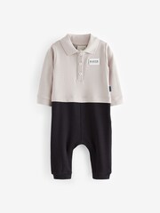 Baker by Ted Baker 100% Cotton Polo Romper - Image 1 of 6