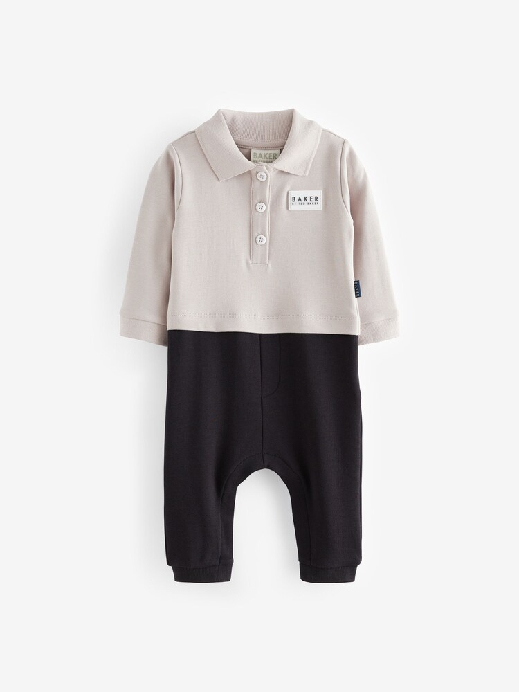 Baker by Ted Baker 100% Cotton Polo Romper - Image 1 of 6