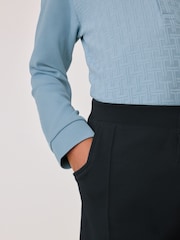 Синий - Baker by Ted Baker Textured 100% Cotton Polo Shirt and Trousers Set - Изображение 7 из 20