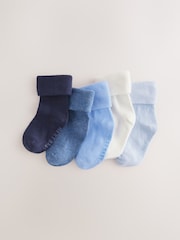 Blue Roll Top Baby Socks 5 Pack (0mths-2yrs) - Image 1 of 2