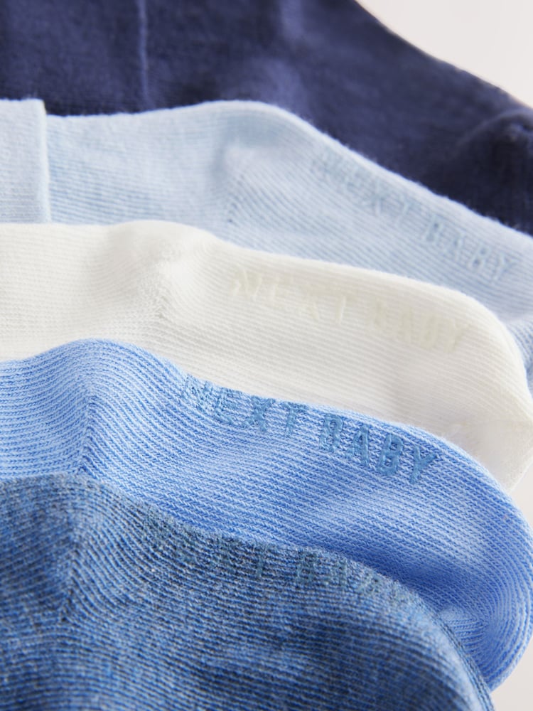 Blue Roll Top Baby Socks 5 Pack (0mths-2yrs) - Image 2 of 2