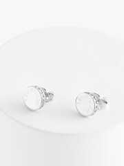 Ted Baker Silver Tone SEESAY: Sparkle Dot Logo Stud Earrings - Image 1 of 2