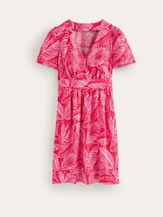 Boden Red Petite Eve 100% Linen Short Dress - Image 5 of 5