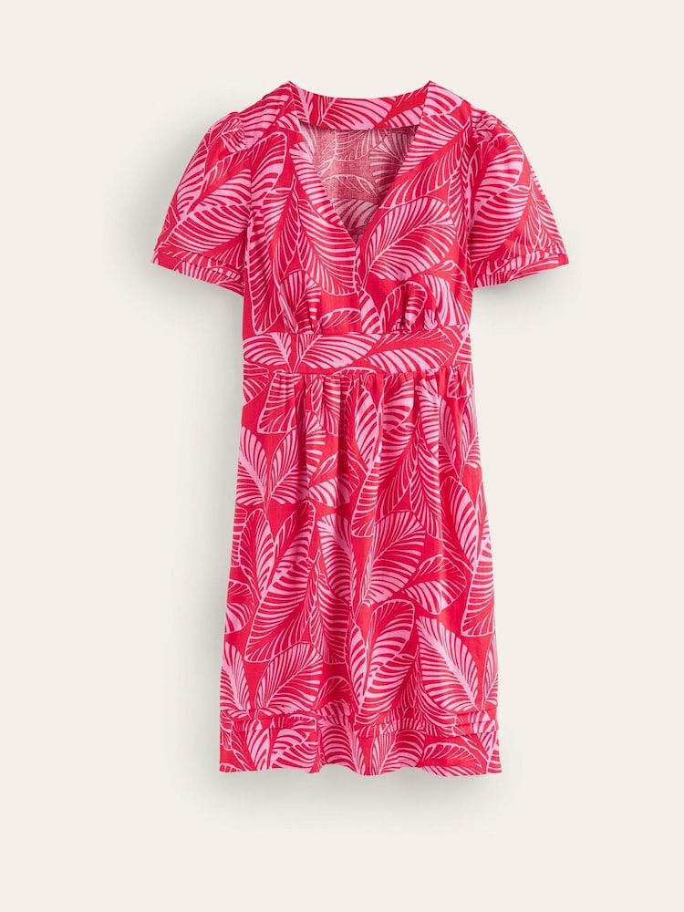 Boden Red Petite Eve 100% Linen Short Dress - Image 5 of 5
