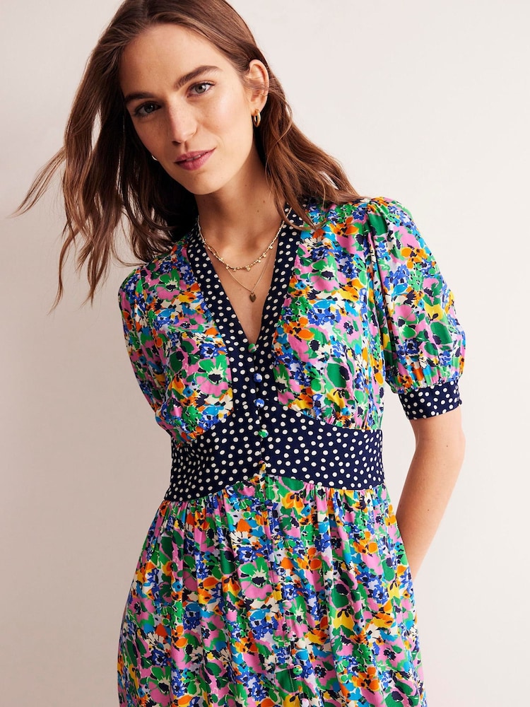 Boden Blue Petite Elsa Midi Tea Dress - Image 1 of 5