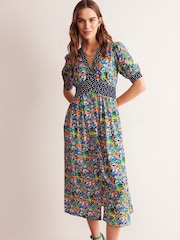 Boden Blue Petite Elsa Midi Tea Dress - Image 2 of 5