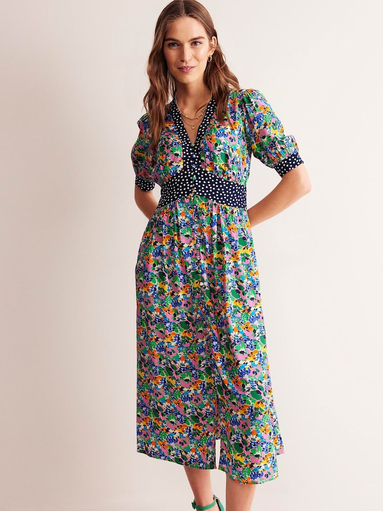 Boden Blue Petite Elsa Midi Tea Dress - Image 2 of 5