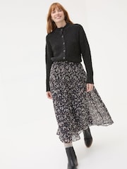 FatFace Black Bea Boucle Cardigan - Image 1 of 6