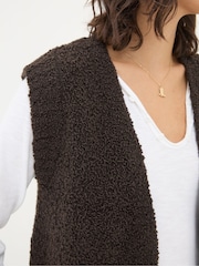 FatFace Chocolate Brown Lena Knitted Waistcoat - Image 4 of 5