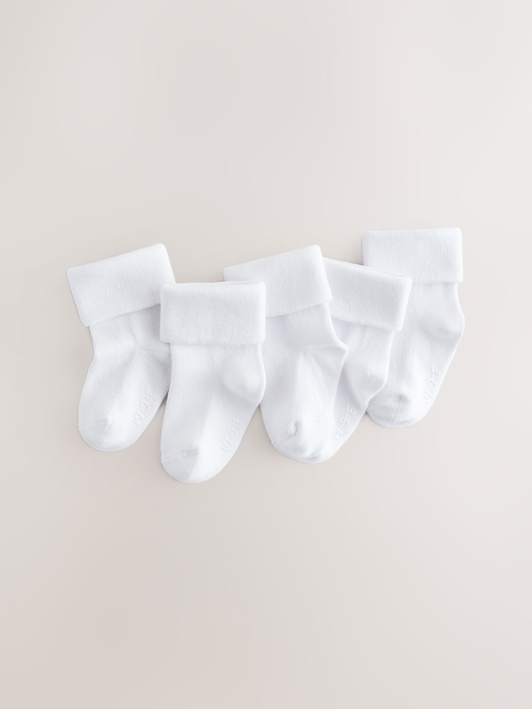 White Baby Roll Top Socks (0mths-2yrs) - Image 1 of 1