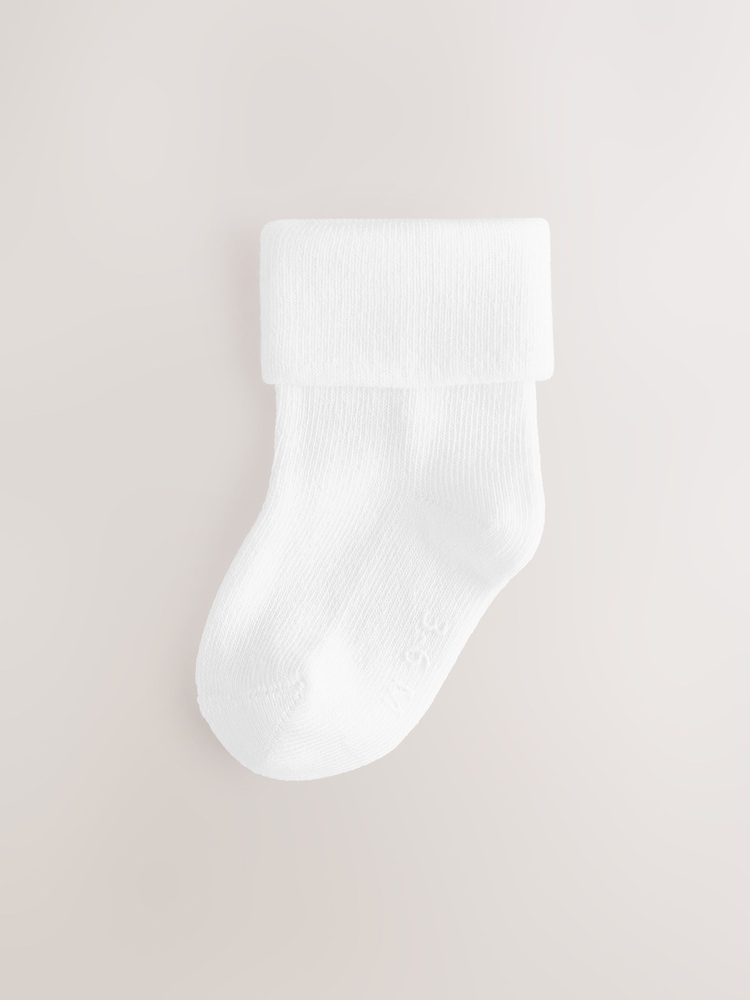 White Baby Roll Top Socks10 Pack (0mths-2yrs) - Image 4 of 4