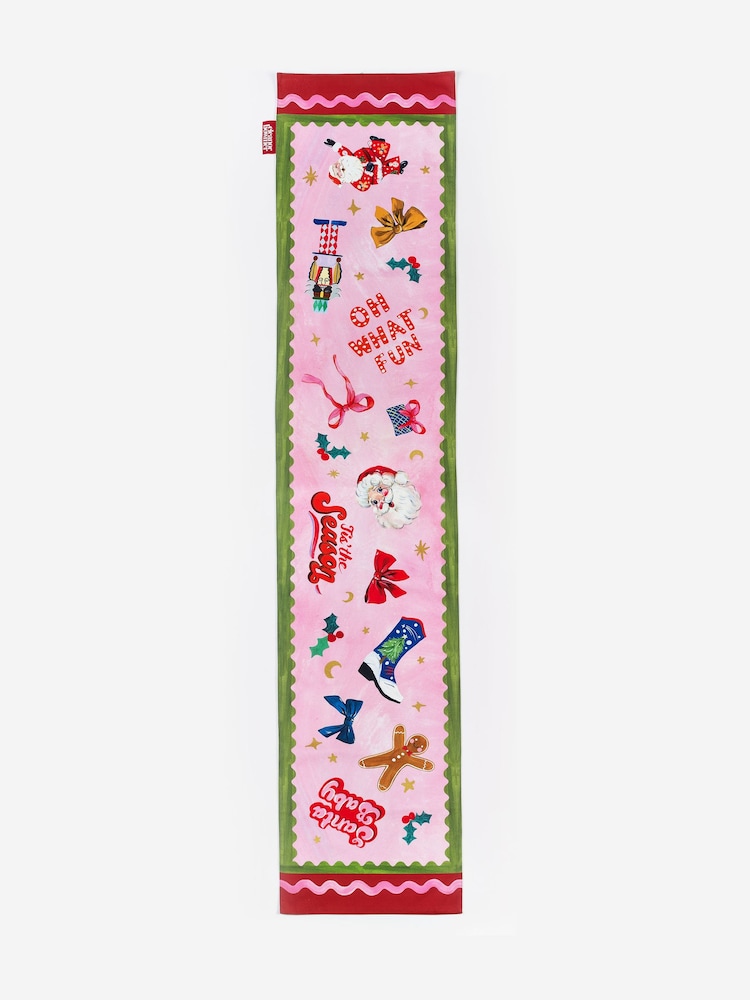 Eleanor Bowmer Fabulously Festive Icon 100% Cotton Christmas Table Runner - Image 4 of 4