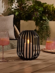 Black Outdoor Battery Operated Lantern - Image 1 of 4