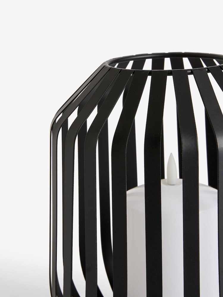 Black Outdoor Battery Operated Lantern - Image 4 of 4
