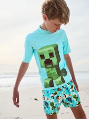 Minecraft Rash Vest (3-16yrs) (3-16yrs) - Image 1 of 8
