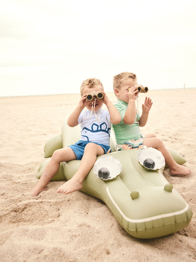 Green/Blue Rash Vest and Shorts Set (3mths-7yrs) - Image 5 of 10