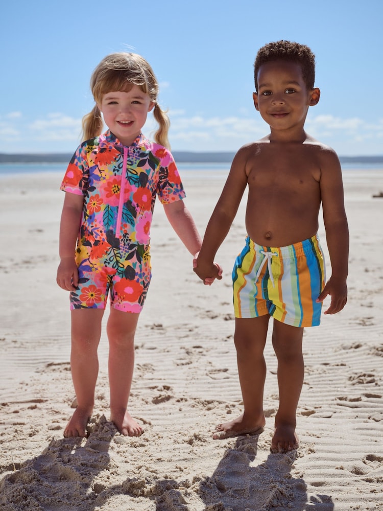 Multicoloured Stripe Swim Shorts (3mths-7yrs) - Image 3 of 10