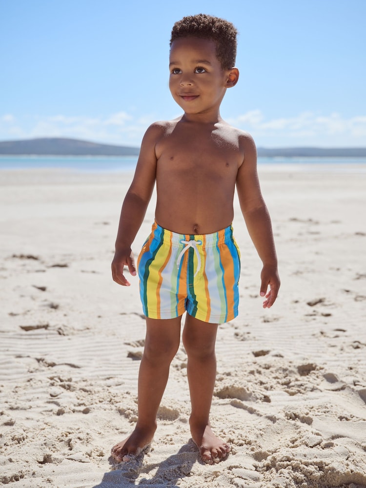 Multicoloured Stripe Swim Shorts (3mths-7yrs) - Image 4 of 10