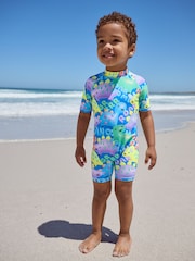 Blue Dinosaur Sunsafe All-In-One Swimsuit (3mths-7yrs) - Image 1 of 9