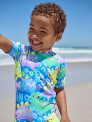 Blue Dinosaur Sunsafe All-In-One Swimsuit (3mths-7yrs) - Image 4 of 9