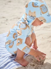 Синий - Sunsafe Swimsuit and Hat Set (3mths-7yrs) - Image 3 of 9