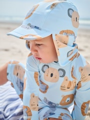 Синий - Sunsafe Swimsuit and Hat Set (3mths-7yrs) - Image 4 of 9