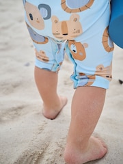 Синий - Sunsafe Swimsuit and Hat Set (3mths-7yrs) - Image 5 of 9