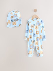 Синий - Sunsafe Swimsuit and Hat Set (3mths-7yrs) - Image 6 of 9