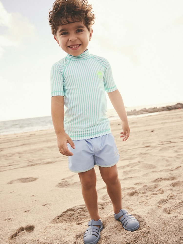 Green Stripe - Rash Vest (3mths-7yrs) - Image 1 of 4 Green Stripe - Rash Vest (3mths-7yrs) - Image 1 of 4