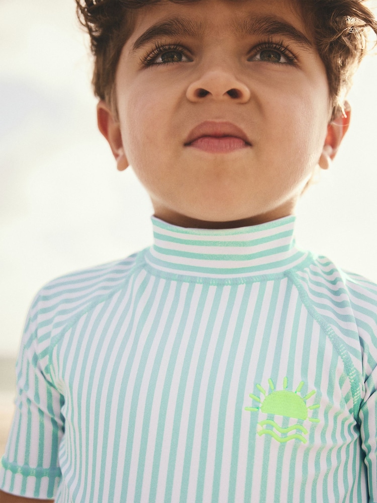 Green Stripe - Rash Vest (3mths-7yrs) - Image 4 of 4 Green Stripe - Rash Vest (3mths-7yrs) - Image 4 of 4