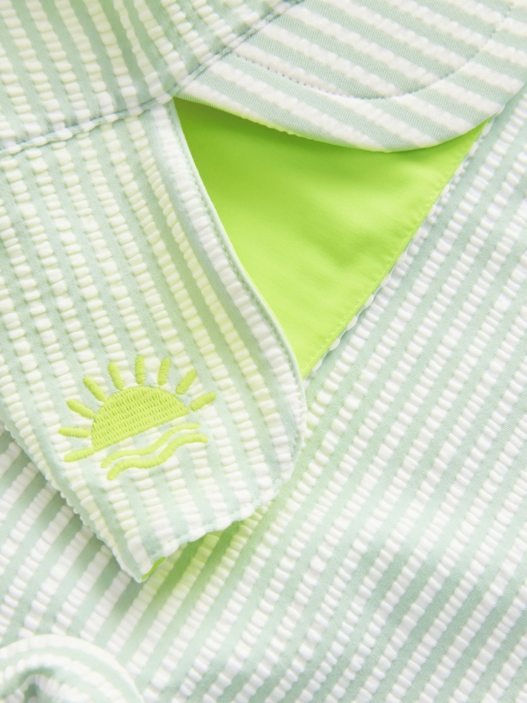 Green Stripe Sunsafe Swimsuit and Hat Set (3mths-7yrs) - Image 4 of 4 Green Stripe Sunsafe Swimsuit and Hat Set (3mths-7yrs) - Image 4 of 4