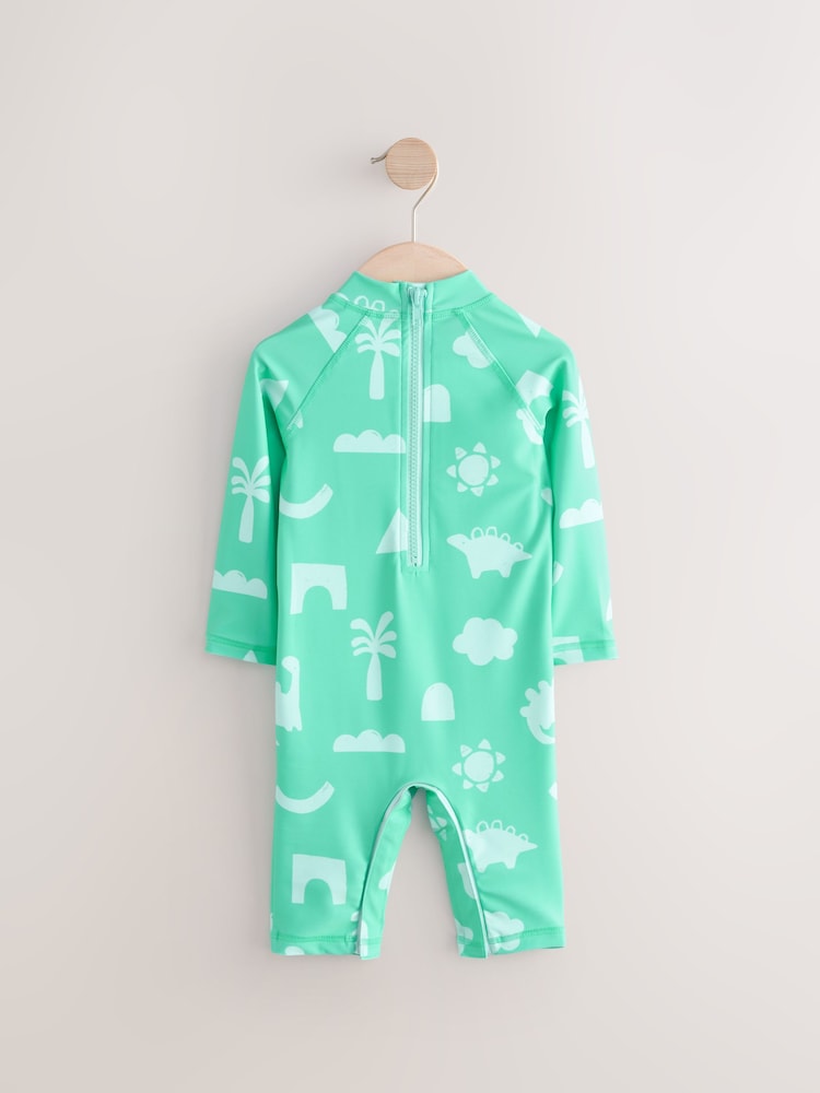 Green Sunsafe Swimsuit and Hat Set (3mths-7yrs) - Image 6 of 8