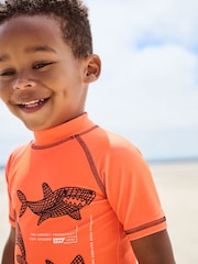 Orange Rash Vest and Shorts Set (3mths-7yrs) - Image 2 of 10