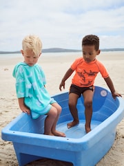 Orange Rash Vest and Shorts Set (3mths-7yrs) - Image 3 of 10
